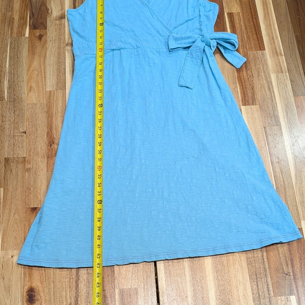 Matilda Jane Sleeveless Faux Wrap Dress XL Blue Cotton Summer Beach - Picture 7 of 8